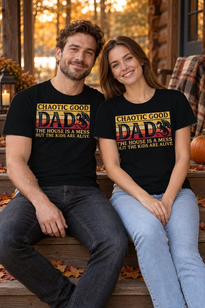 Papa T-Shirt „Chaotic Good Dad“