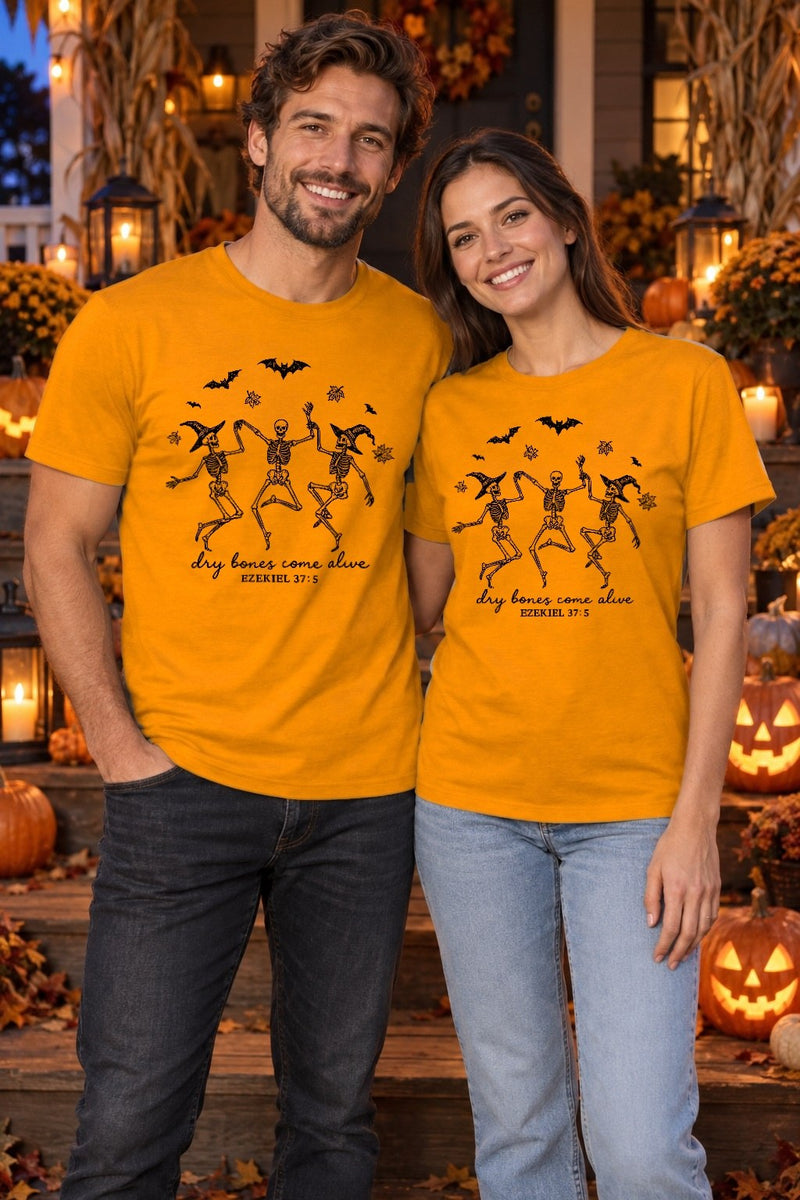 Christlicher Halloween Pullover „Dry Bones Come Alive – Ezekiel 37:5“