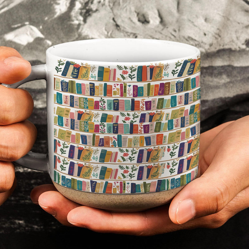 Bücherregal-Tasse im Vintage-Stil