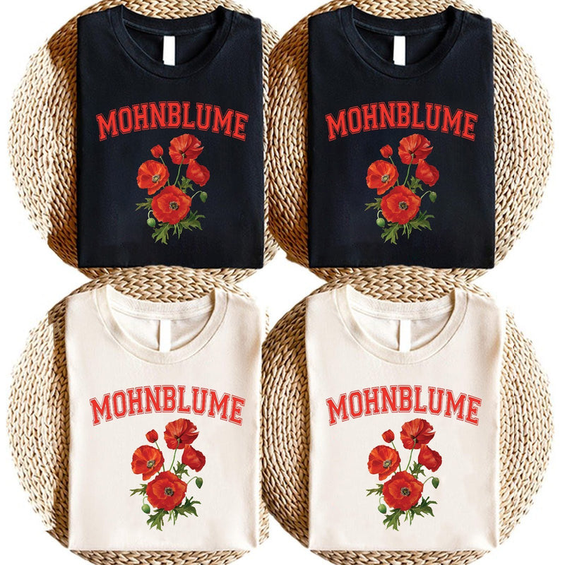 Blumen Shirt „Mohnblume“