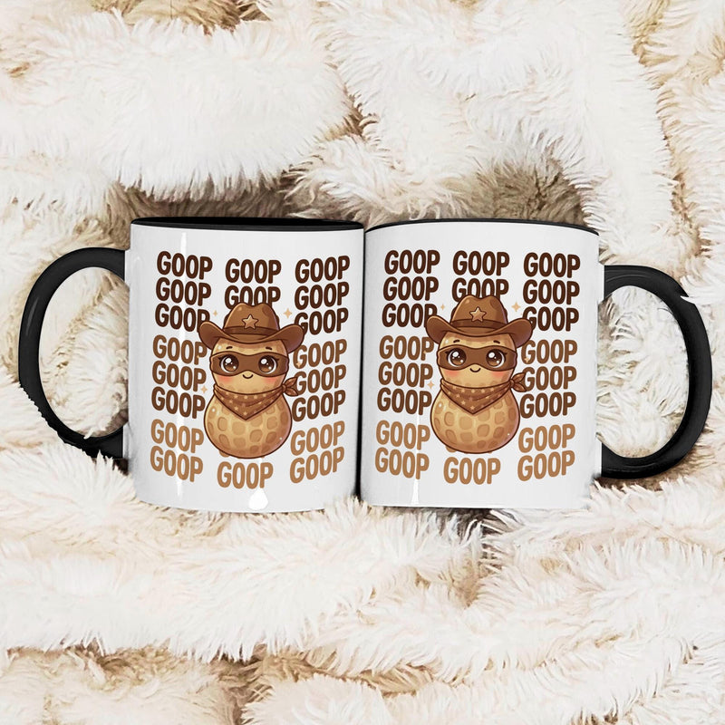 Lustige Erdnuss-Tasse „GOOP“
