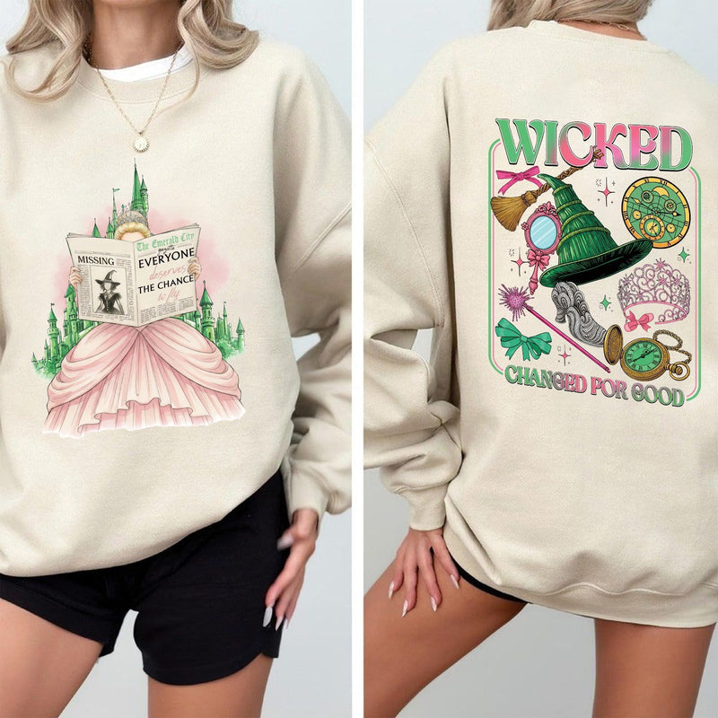 Musical Shirt „Wicked – Changed for Good“ mit Rückendruck – Glinda Kleid mit …