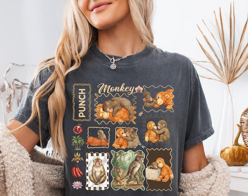 Affen-Shirt mit Punch-Collage
