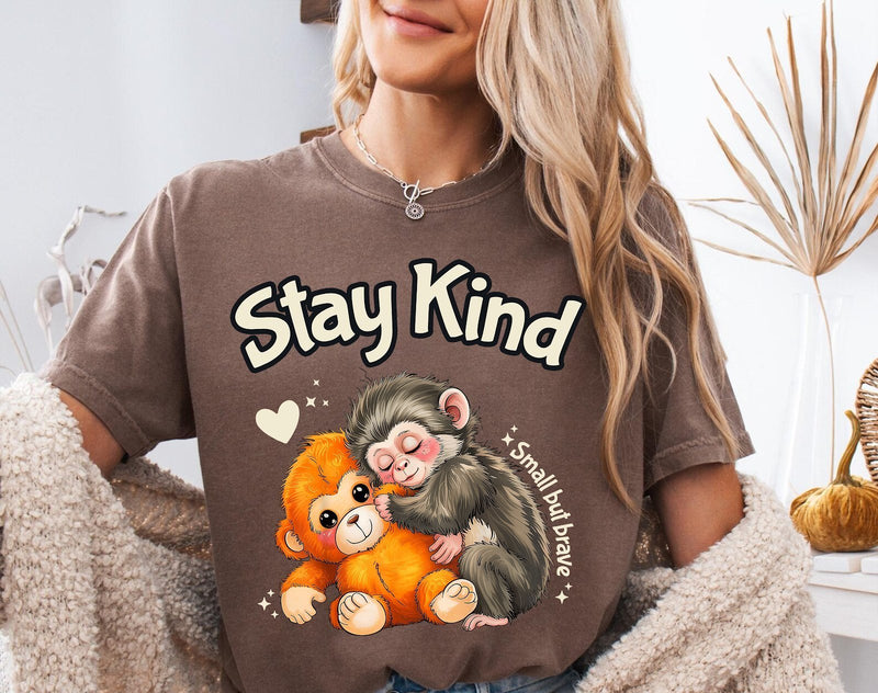 Affen-Shirt „Stay Kind“