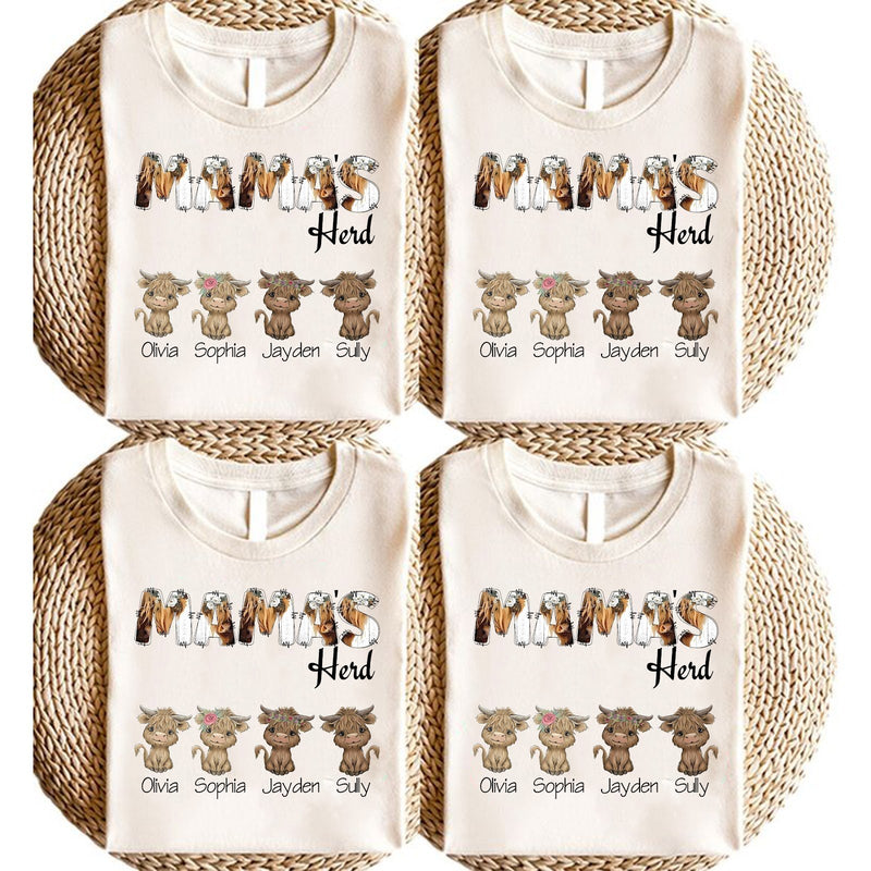 Mama T-Shirt „Mama's Herd“ mit Namen