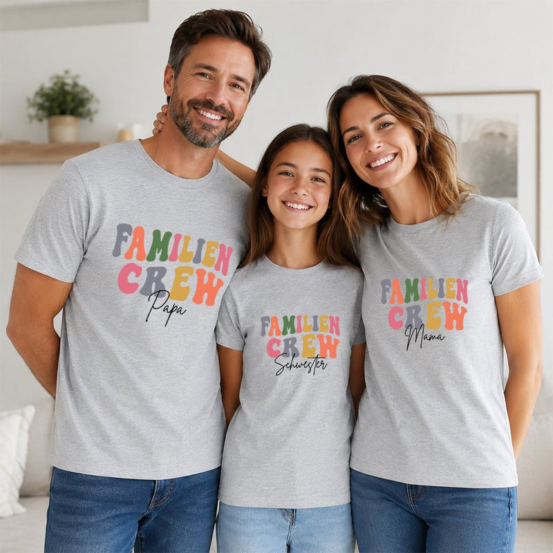 Familien Crew T-Shirt personalisiert