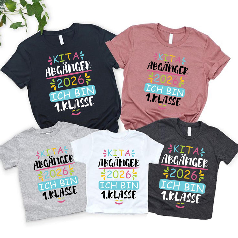Kita-Abgänger-Shirt 2026 „Ich bin 1. Klasse“