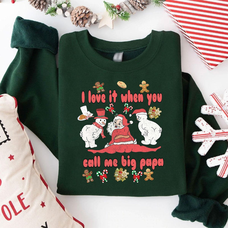 Lustiger Weihnachtspullover „I love it when you call me Big Papa“