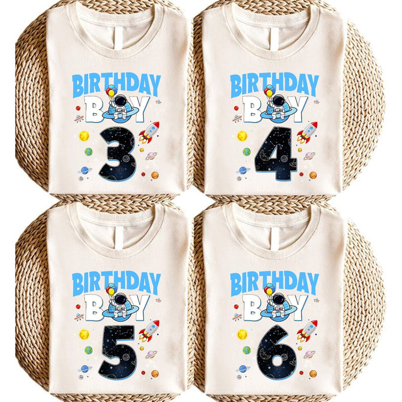 Geburtstagsshirt Kinder Astronaut „Birthday Boy“