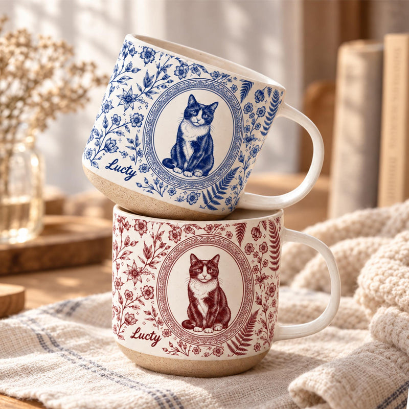 Personalisierte Haustier-Tasse mit Porträt nach Foto und Namen