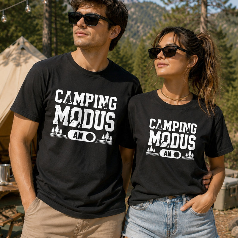 Camping T-Shirt „Camping Modus AN“