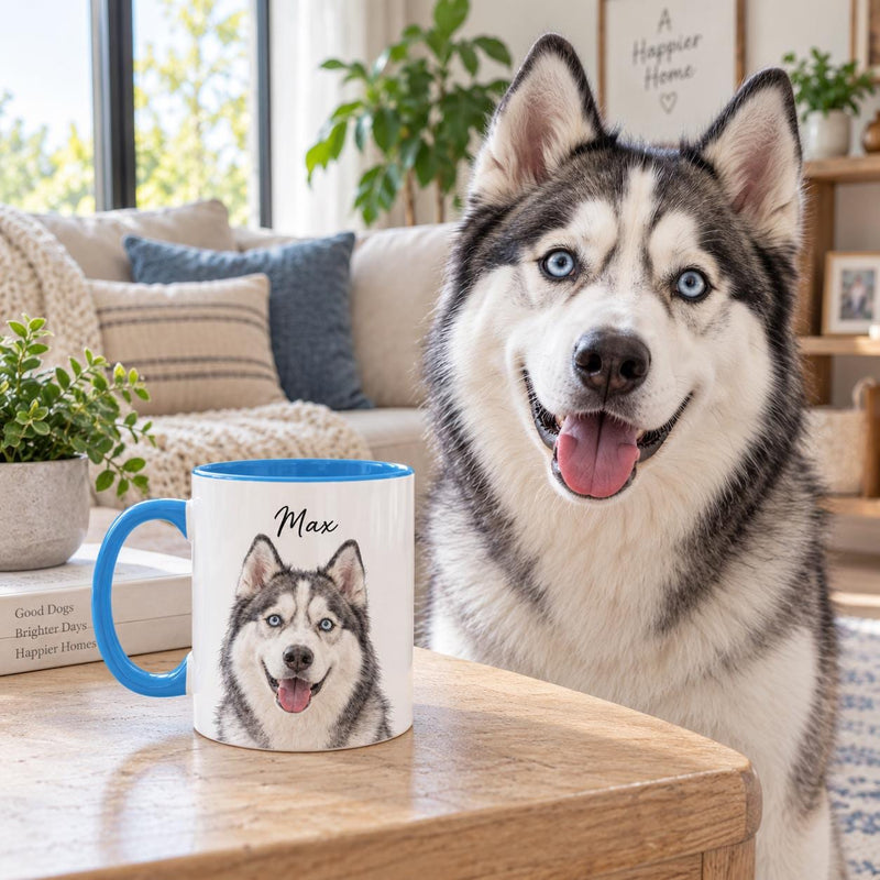 Haustier-Tasse mit Foto und Namen personalisiert