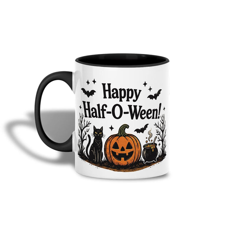Halloween-Tasse „Happy Half-O-Ween!“