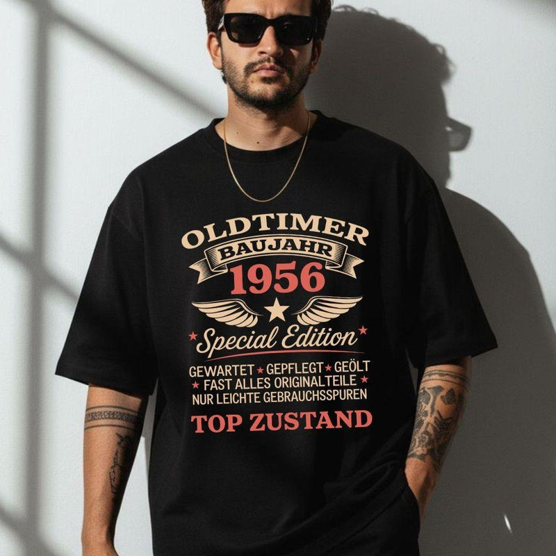 Geburtstag T-Shirt „Oldtimer Baujahr 1956 – Special Edition“ mit Wunschjahr …