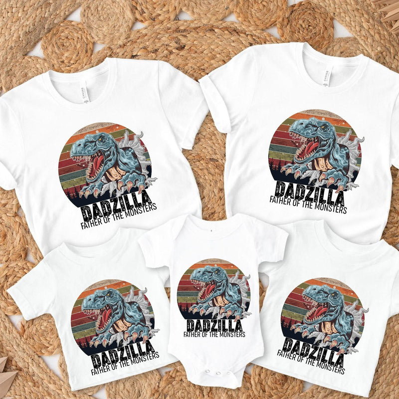 Vatertag T-Shirt „Dadzilla – Father of the Monsters“