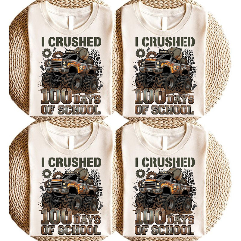 100 Tage Schule T-Shirt „I crushed 100 Days of School“