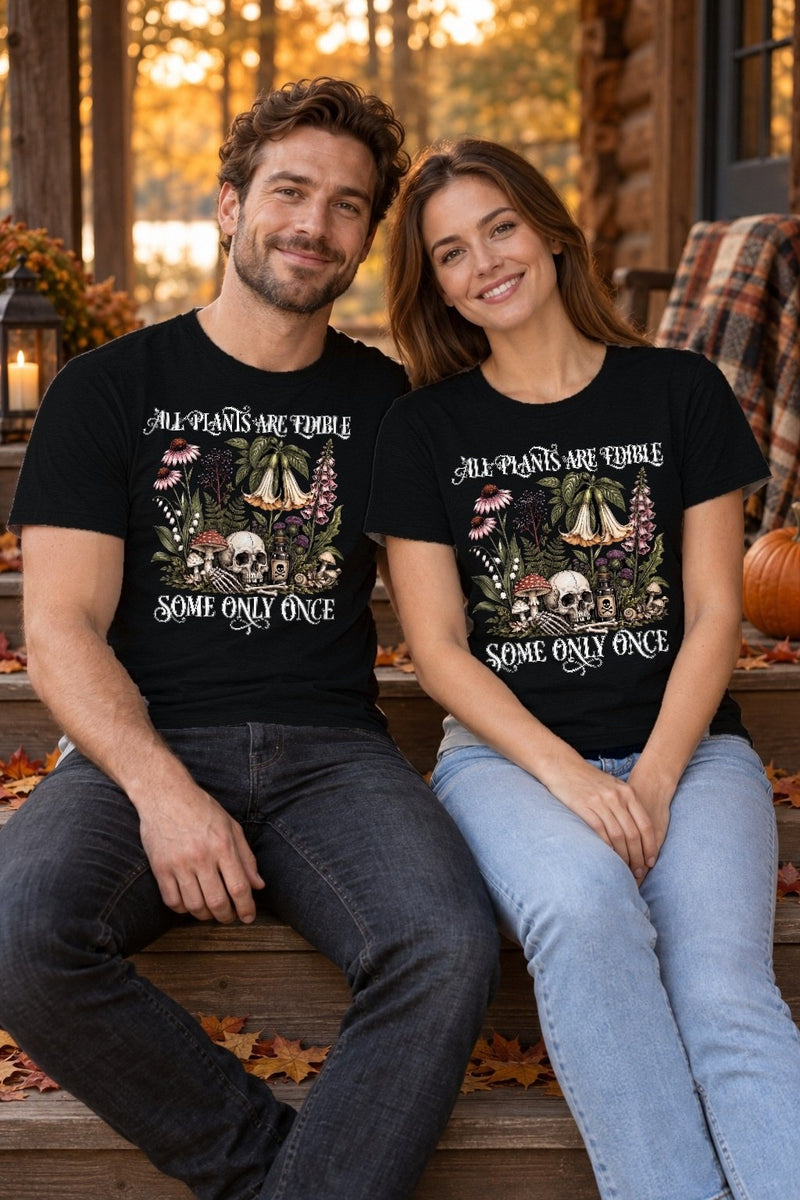 Pflanzen-Shirt „All Plants Are Edible – Some Only Once“