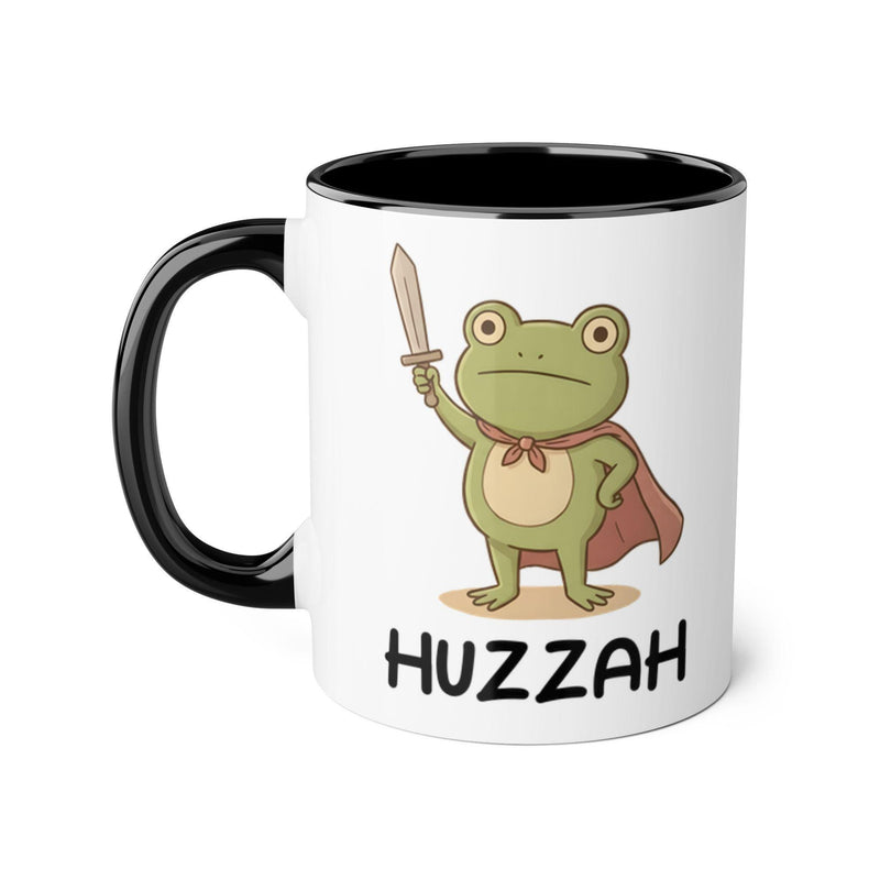 Frosch Tasse „Huzzah“ mit Ritter-Frosch und Schwert