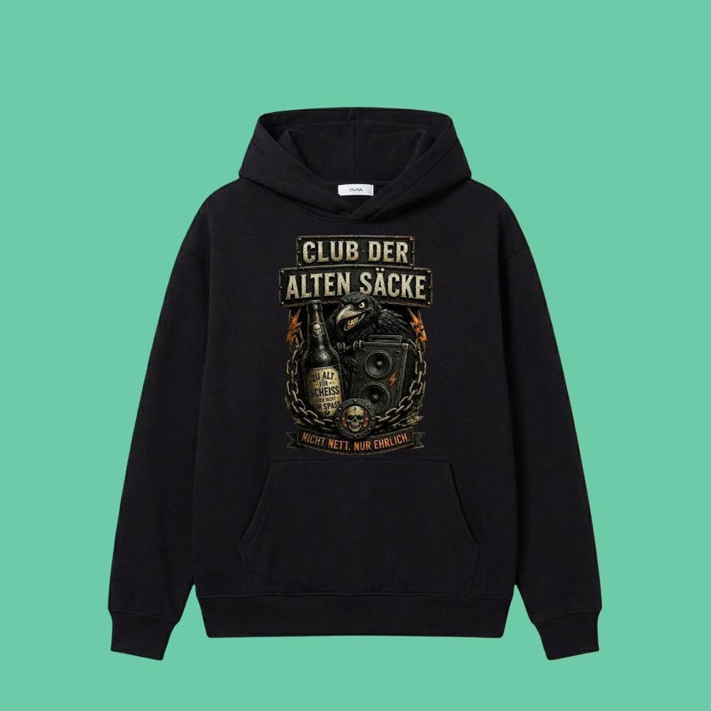 Club der alten Säcke Hoodie „Nicht nett, nur ehrlich“