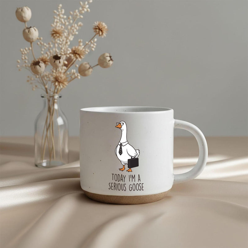 Lustige Gänse-Tasse „Today I'm a serious goose“
